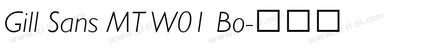 Gill Sans MT W01 Bo字体转换